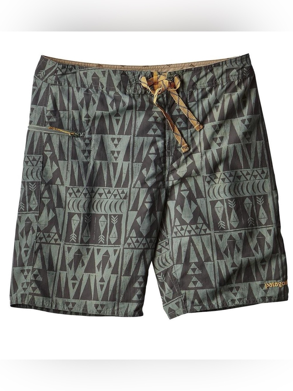 Patagonia Wavefarer Board Shorts Hemlock Green Swimwear Size W34 L8 Trunks Beach - Picture 1 of 10